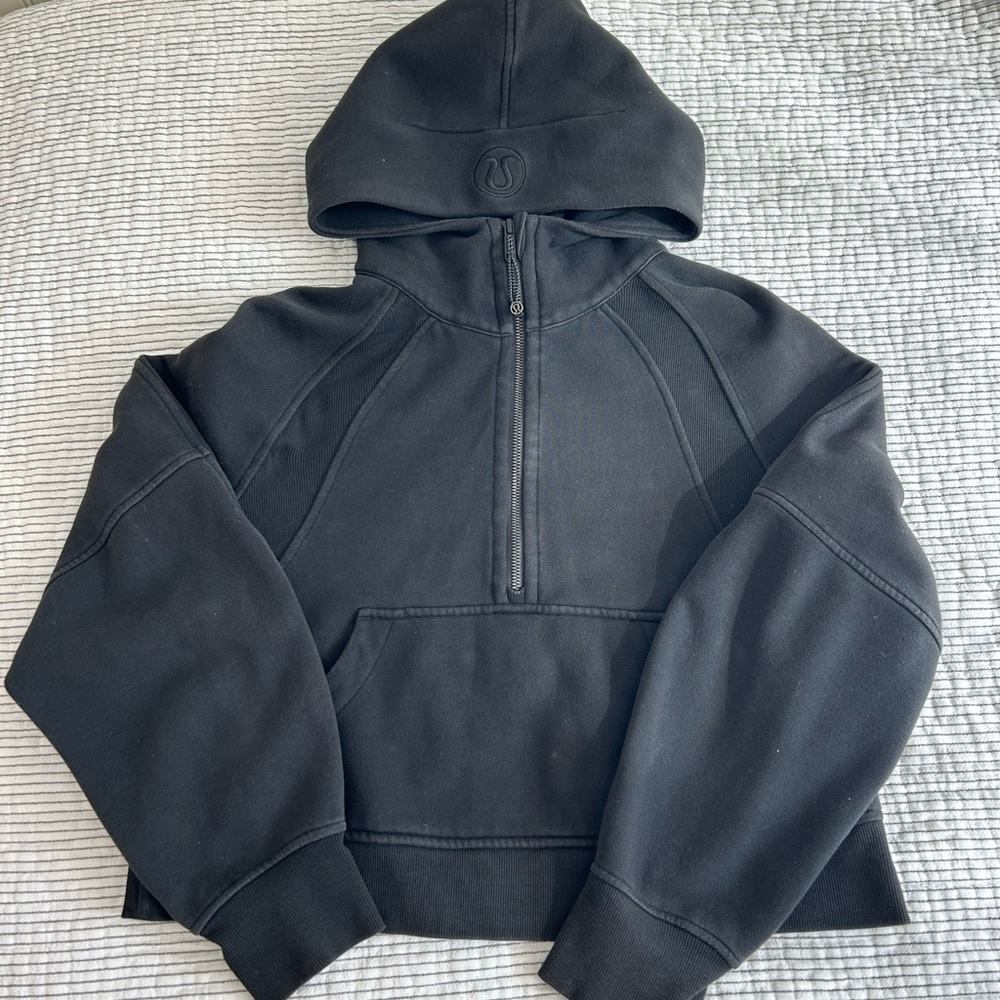 Lululemon Black Half-Zip Scuba Hoodie